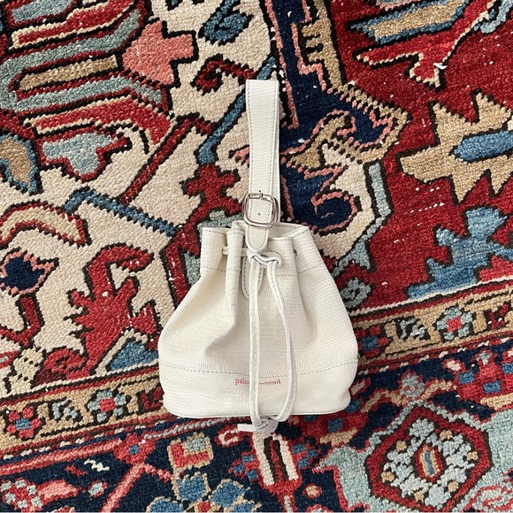 Paloma Wool Maravilla Mini Bucket Bag in white leather - Picture 2 of 4